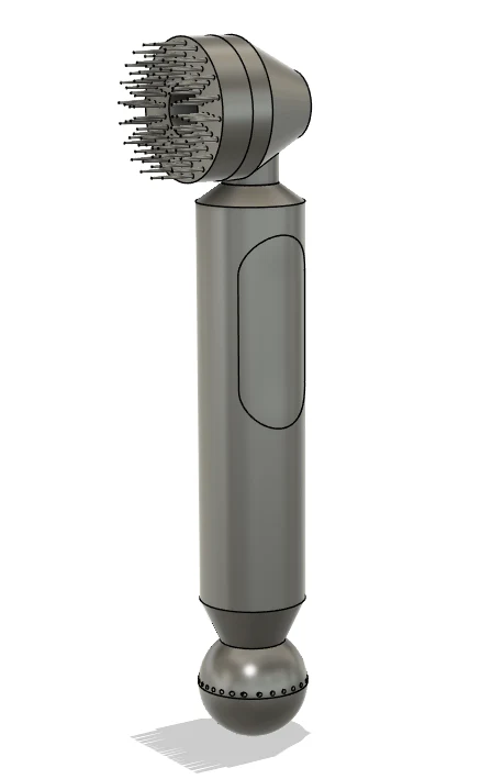 My PetEase handheld cleaning tool CAD concept, with a brush head and a lower filter compartment