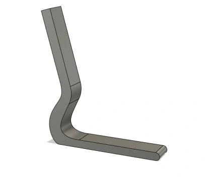 Baseline CAD running blade with a straight foot contact section