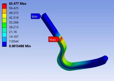 CFRP final fine-mesh equivalent stress contour