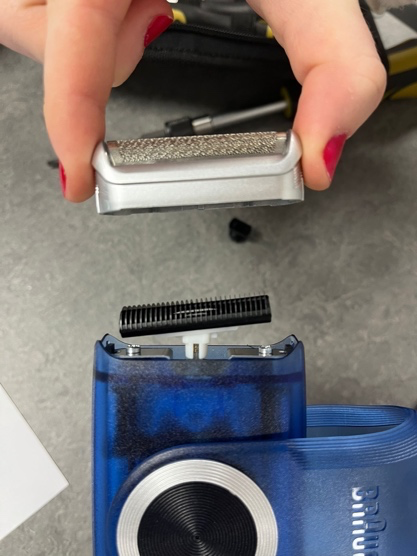 Removing foil and cutter block