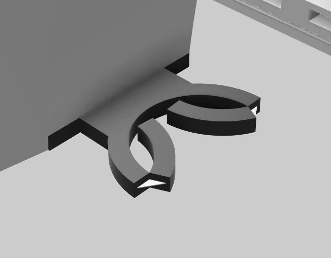Fold-out cup holder mounted independently on the seat back